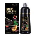 3-in-1 Black Hair Dye Shampoo for Grey Hair Coverage - 500ml