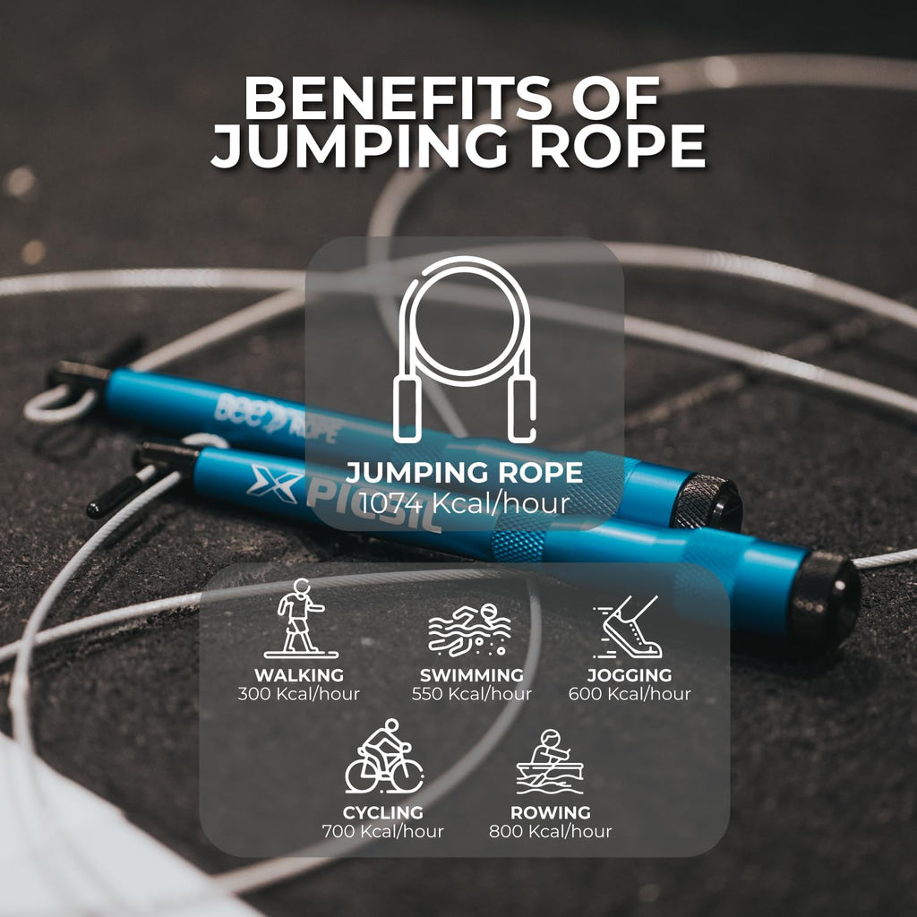 PICSIL BEE High Speed Skipping Rope – Aluminum Self-Adjusting Jump Rope