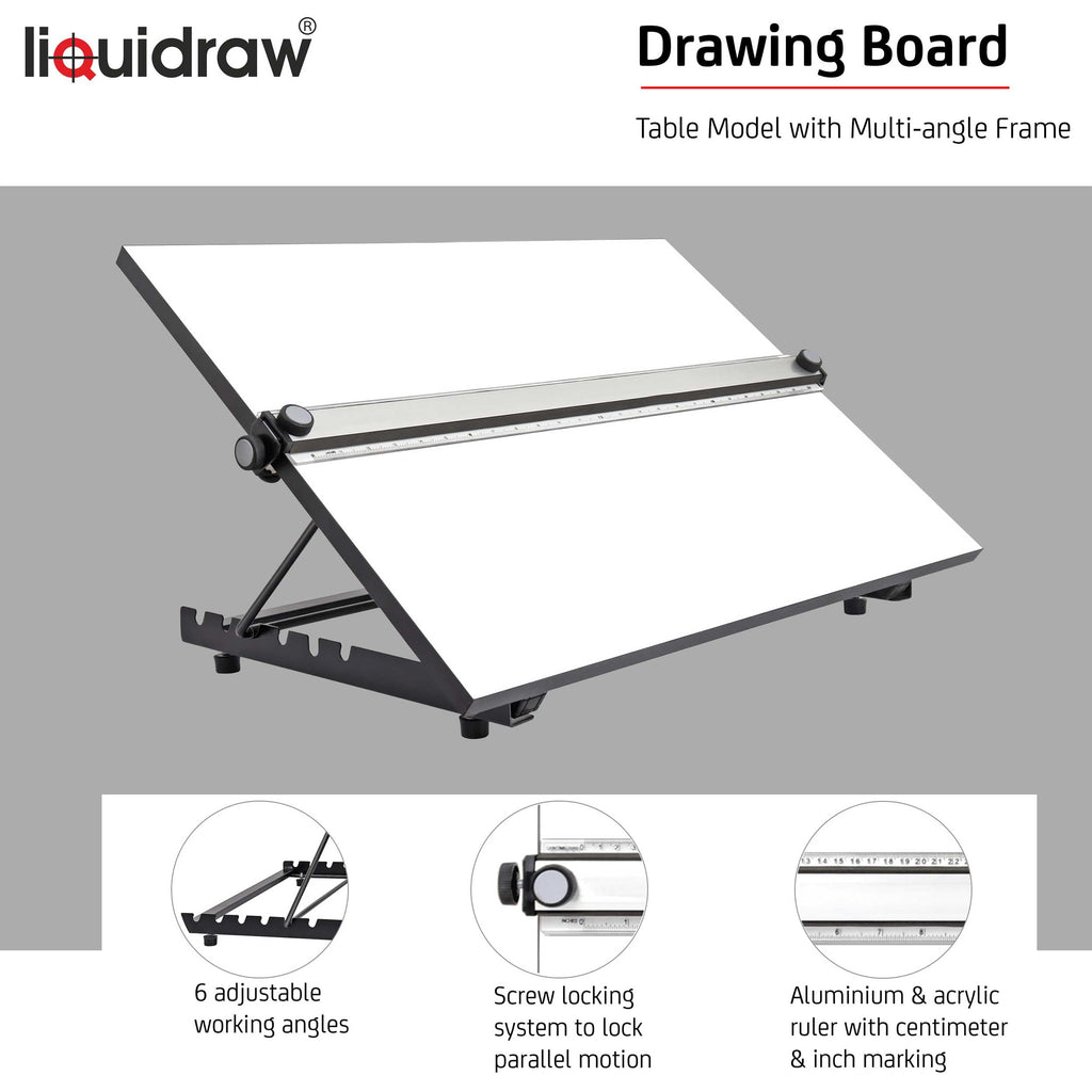 Liquidraw A3 Drawing Board – Parallel Motion Wood Table with 5 Angles