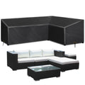 RICHIE L-Shape Garden Furniture Cover – Waterproof 420D Oxford Rattan Sofa