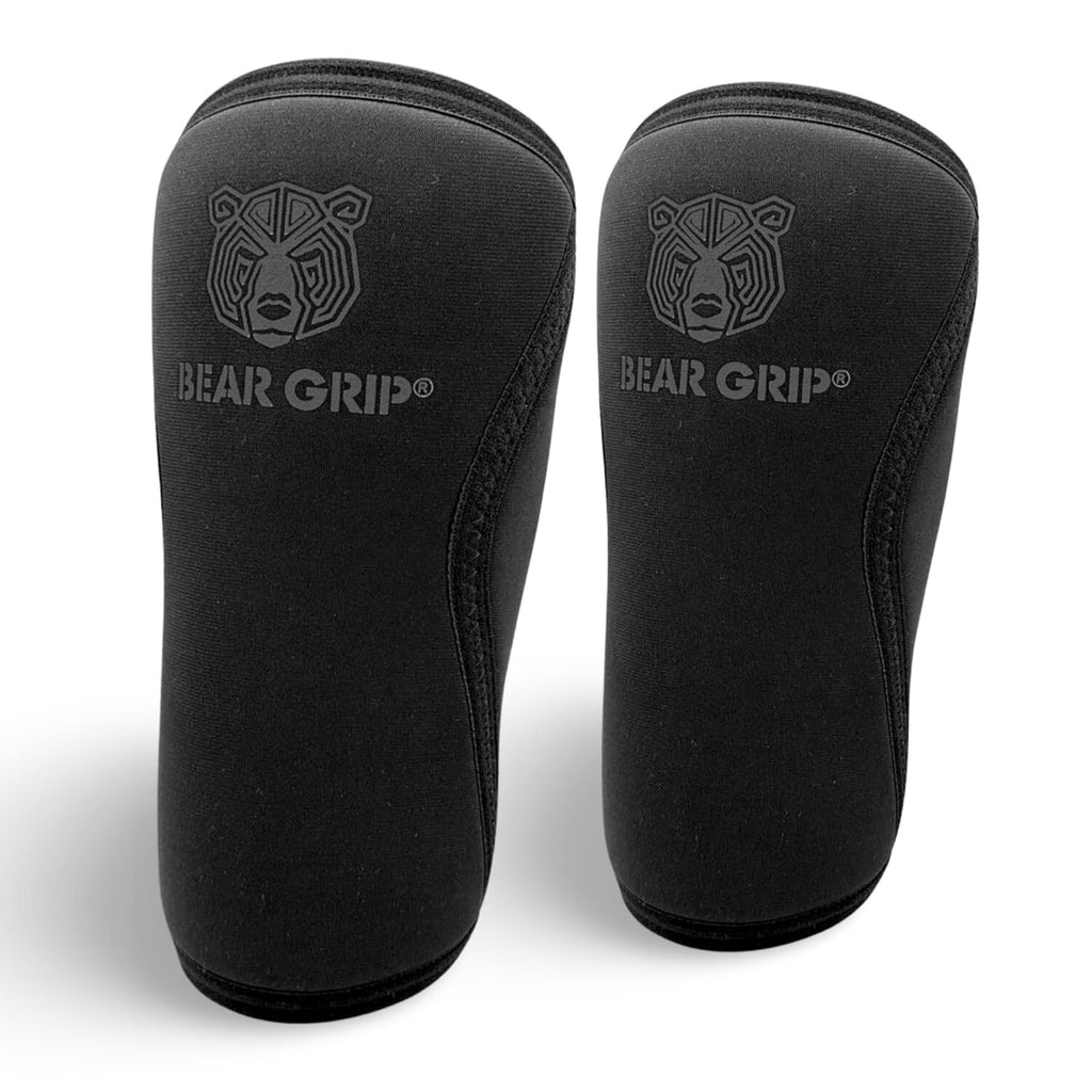 Bear Grip 7mm Neoprene Knee Sleeves for Weightlifting and Squats