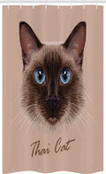 Siamese Cat Fabric Stall Shower Curtain – Waterproof Polyester