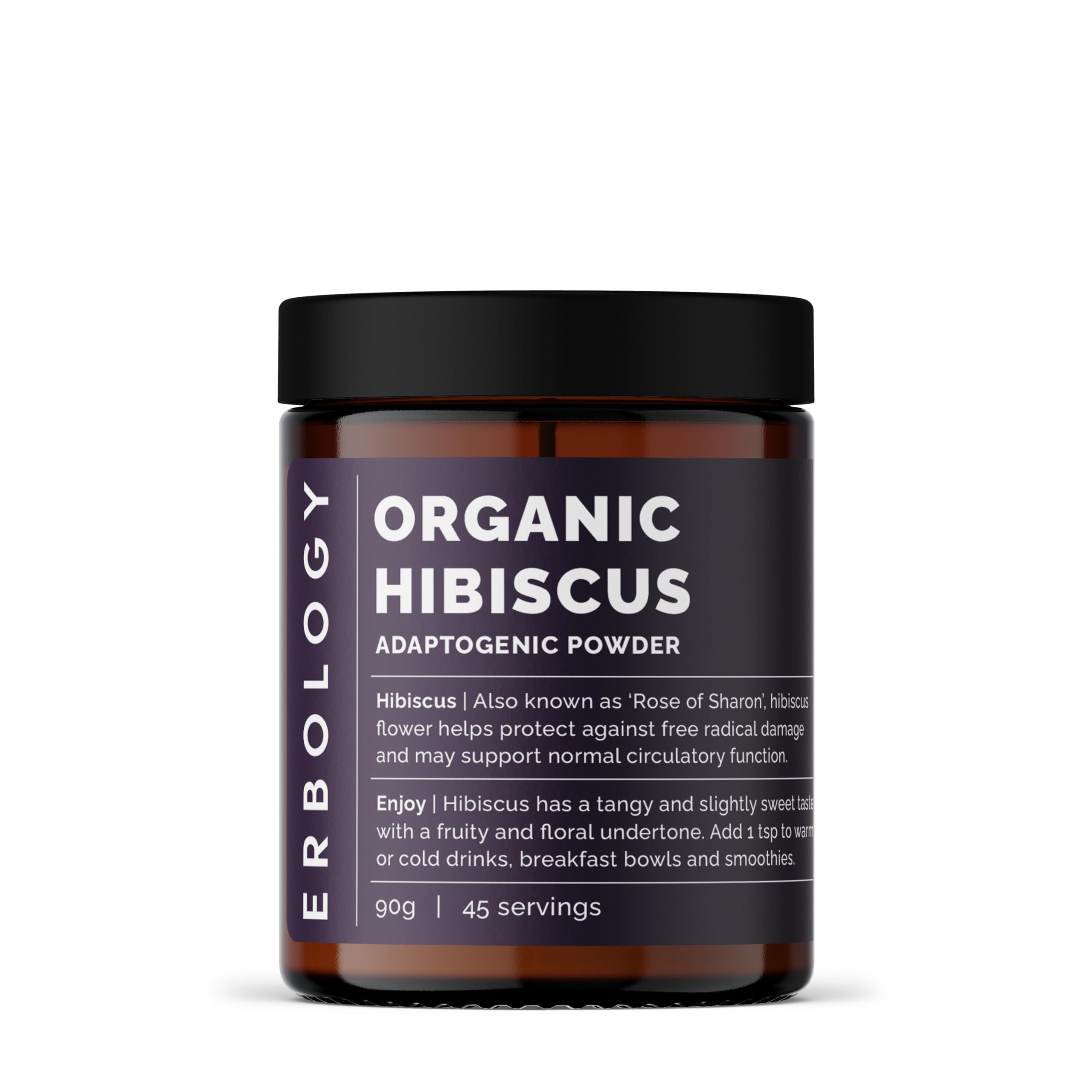Erbology Organic Hibiscus Powder – 90g Raw Vegan Superfood from India