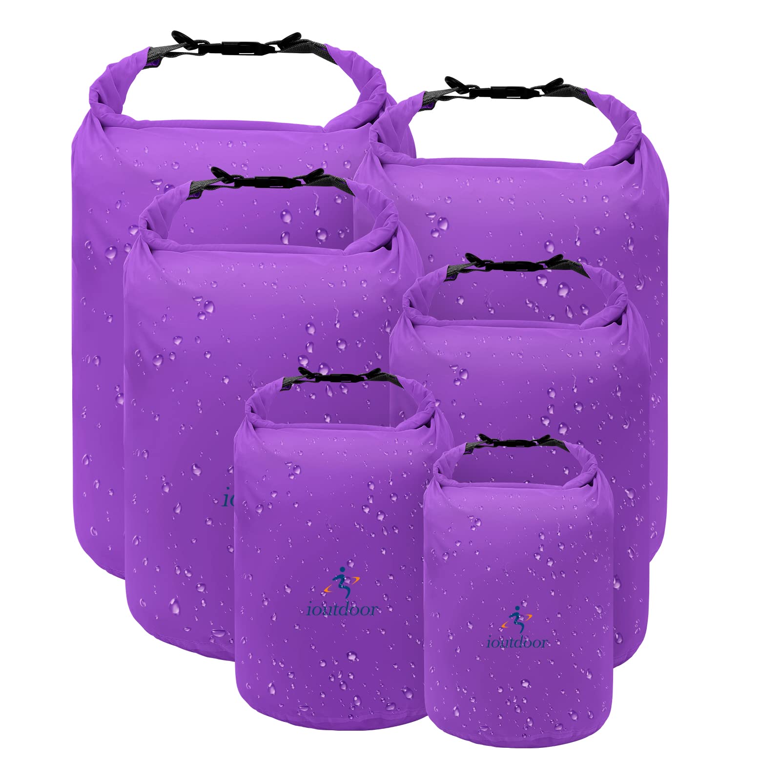 ioutdoor Waterproof Dry Bag Set | 6-Piece Lightweight Sacks 2L-70L