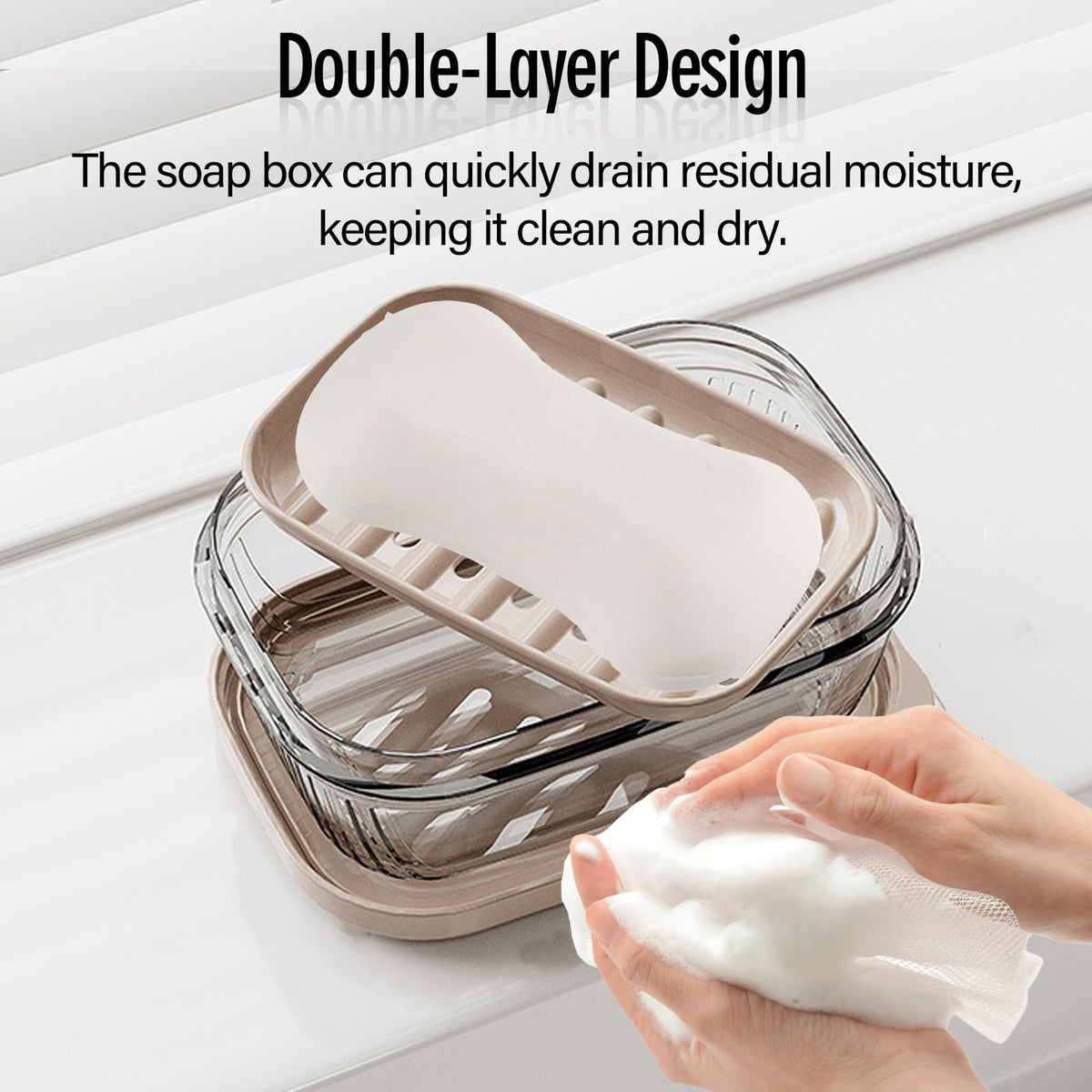 Soap Holder, Travel Soap Case, Portable Soap Box, Soap Case with Draining Grid, Soap Dish With Lid, Easy Cleaning Soap Tray for Bathroom, Gym, Camp - image 2