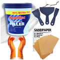 Jolof Store Wall Repair Kit - 1.4kg Ready Mixed Filler with Sandpaper