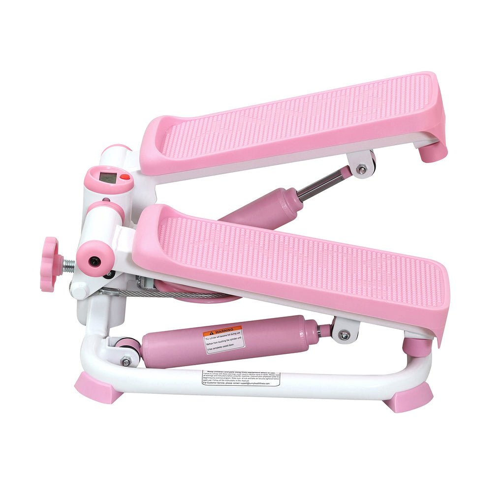 Sunny Health & Fitness Mini Stair Stepper – Portable Pink Exercise Machine