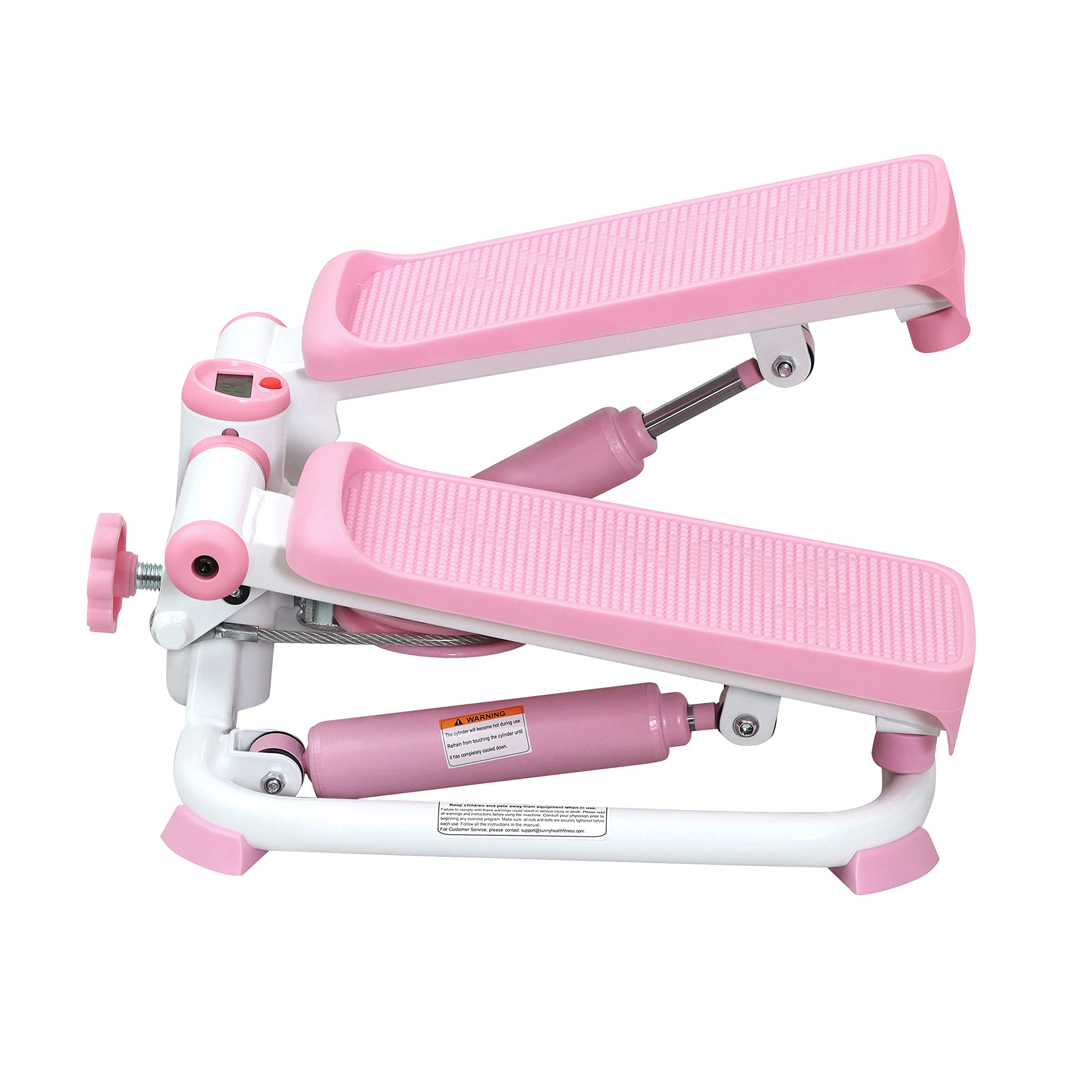 Sunny Health & Fitness Mini Stair Stepper – Portable Pink Exercise Machine
