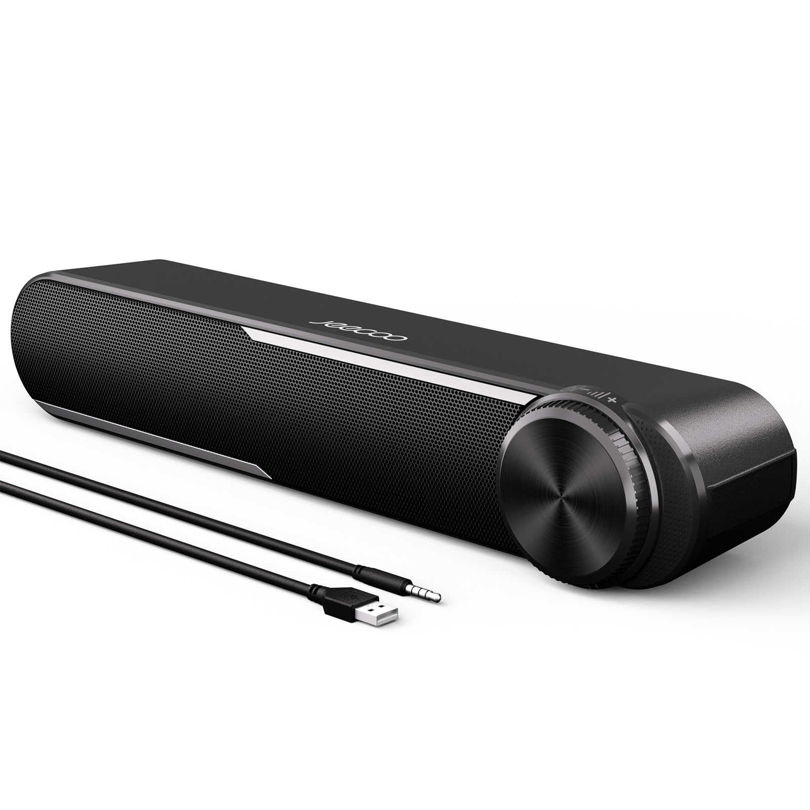 Jeecoo A30 PC Speakers | USB Powered Wired Soundbar for Desktop