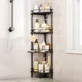 SWTYMIKI 4-Tier Corner Shower Caddy | Rustproof Standing Bathroom Shelf