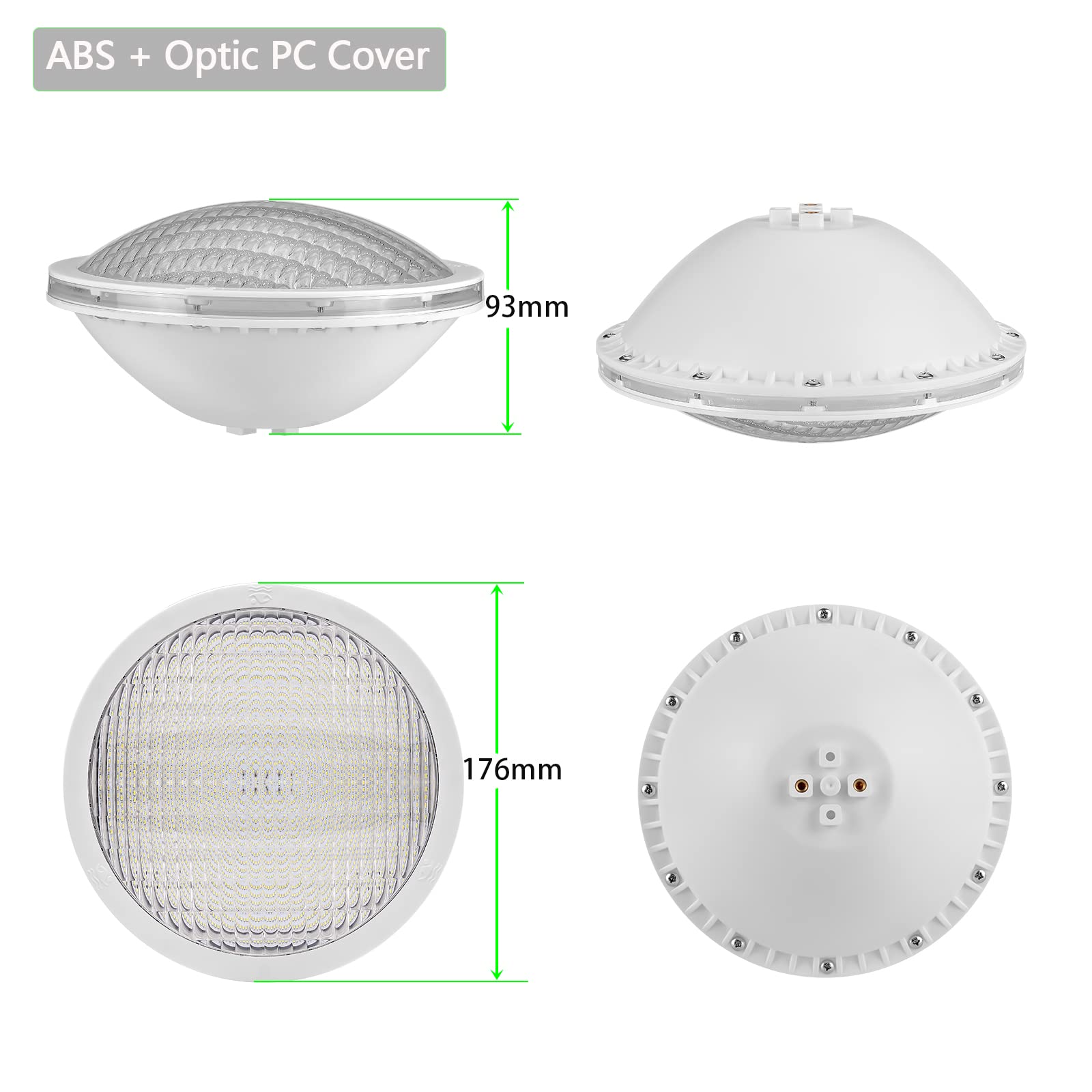 LyLmLe LED Pool Lighting PAR56 - 18W IP68 Waterproof Underwater Light