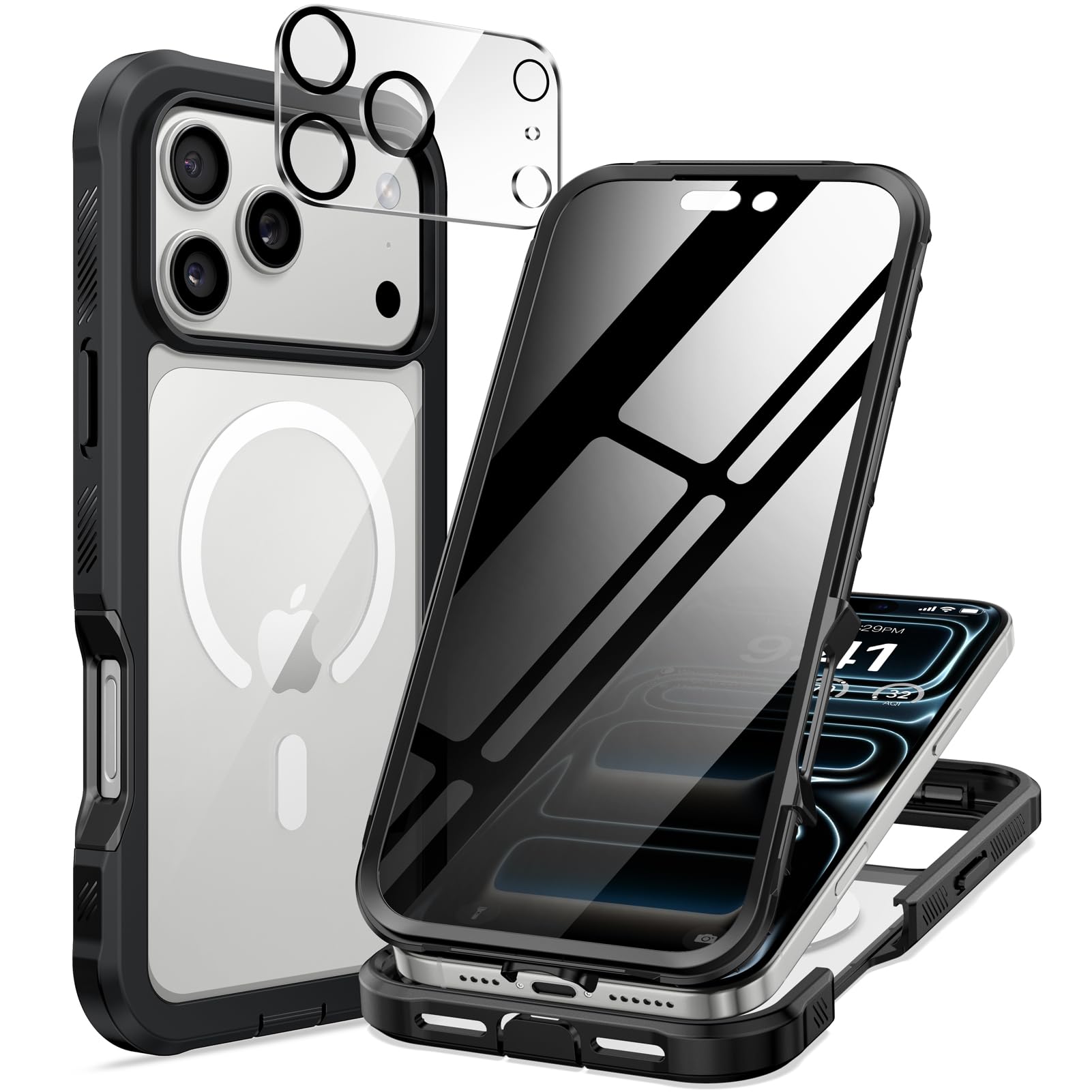 seacosmo iPhone 17 Pro Max Privacy Case | MagSafe Full Body Cover