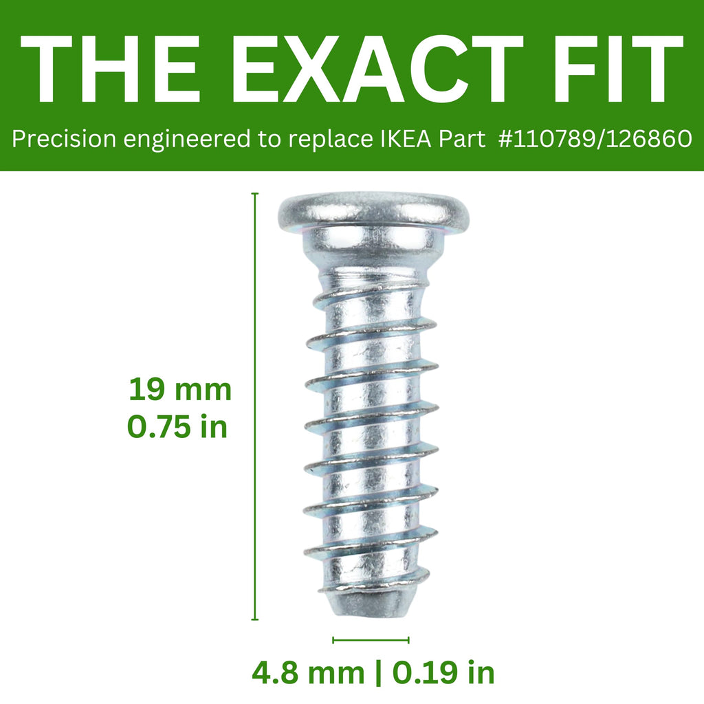 Spare Hardware Parts Bed Frame Screw Replacement for IKEA Part #110789/126860 Pack of 10 - image 4