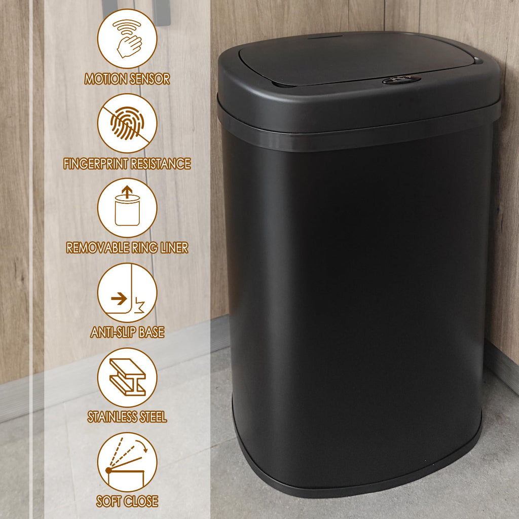 display4top 58L Stainless Steel Automatic Touchless Sensor Trash Can
