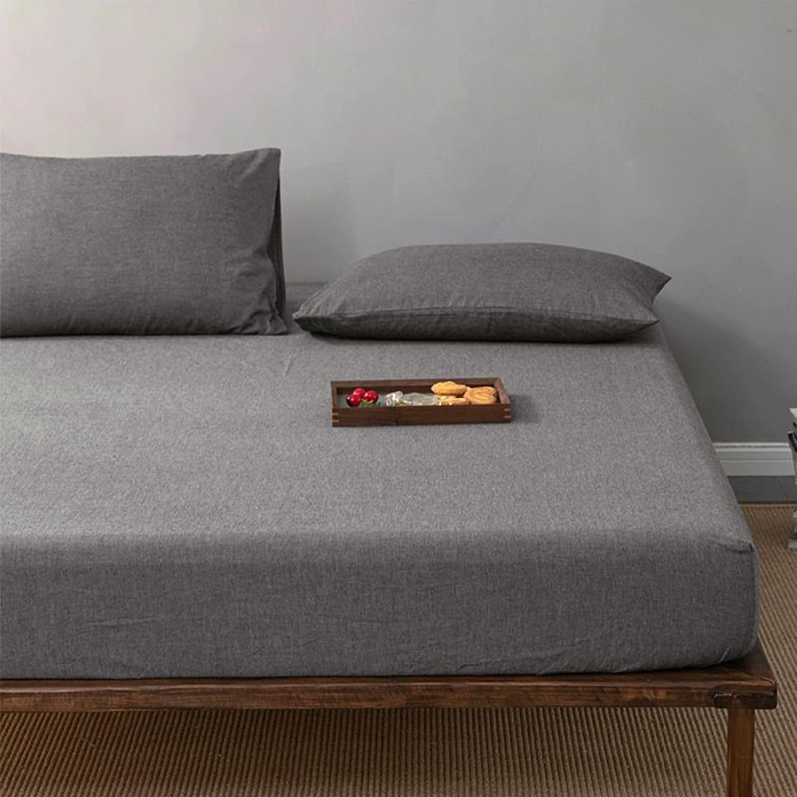 Simple&Opulence Super King Linen Cotton Fitted Sheet | 35cm Deep Pocket