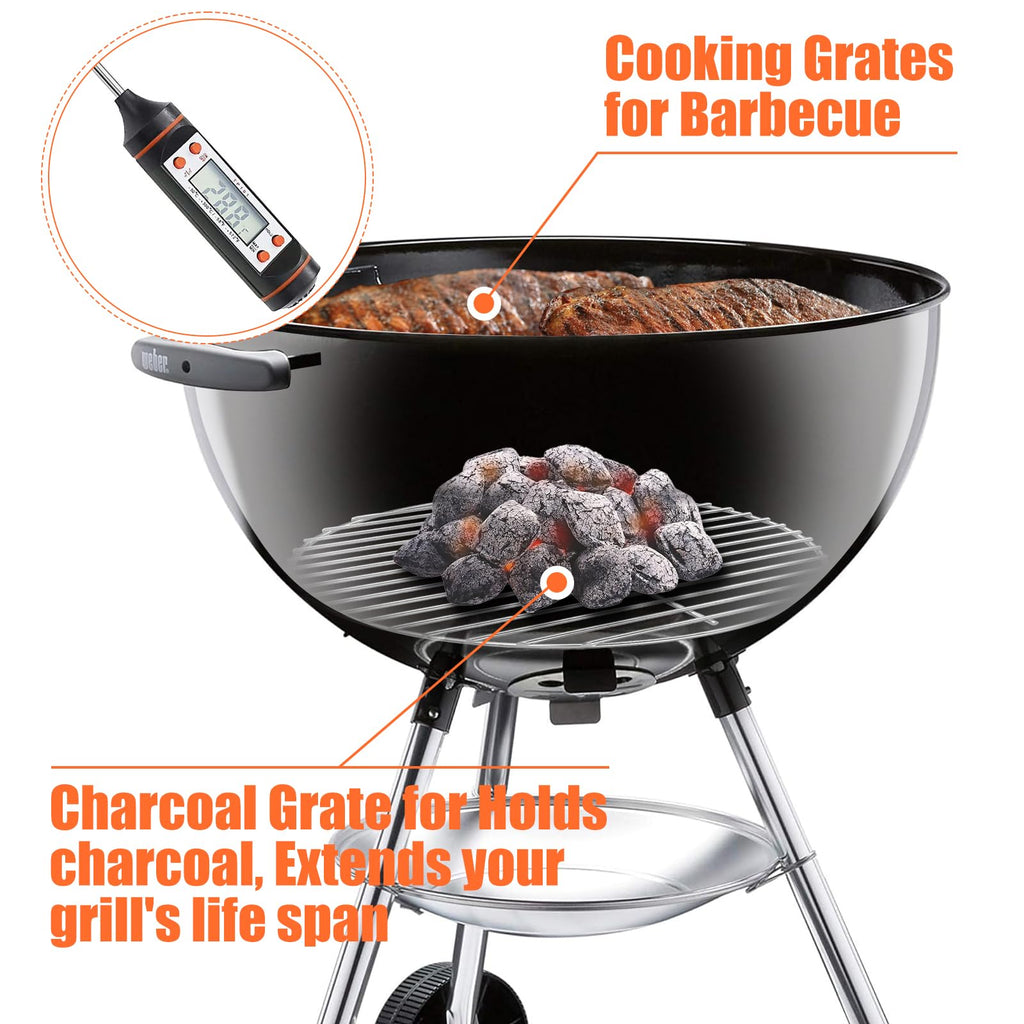 Denmay Cooking & Charcoal Grate Set for Weber 47cm Grills | Plated Steel