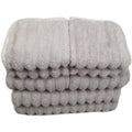 8-Piece Microfiber Ribbed Bath Towel Set – Grey