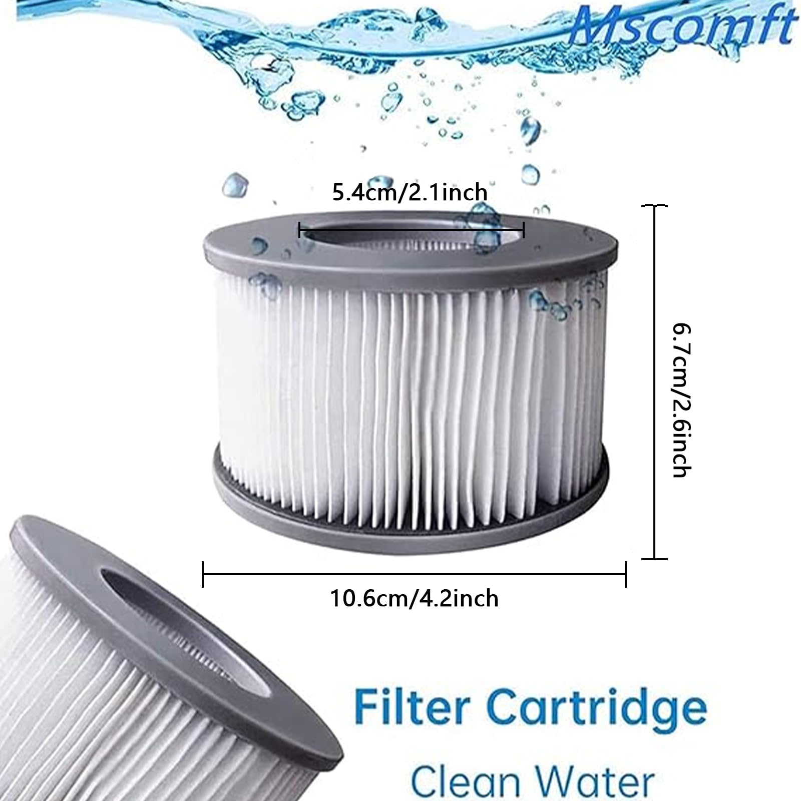 Jolof Store MSPA Replacement Filter Cartridge for Inflatable Hot Tubs