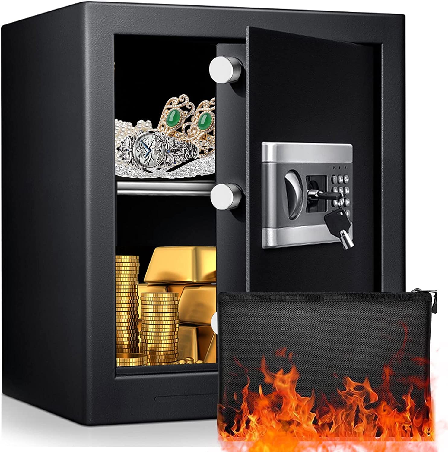 VIHBRAI 54L Fireproof Waterproof Safe with Combination Lock