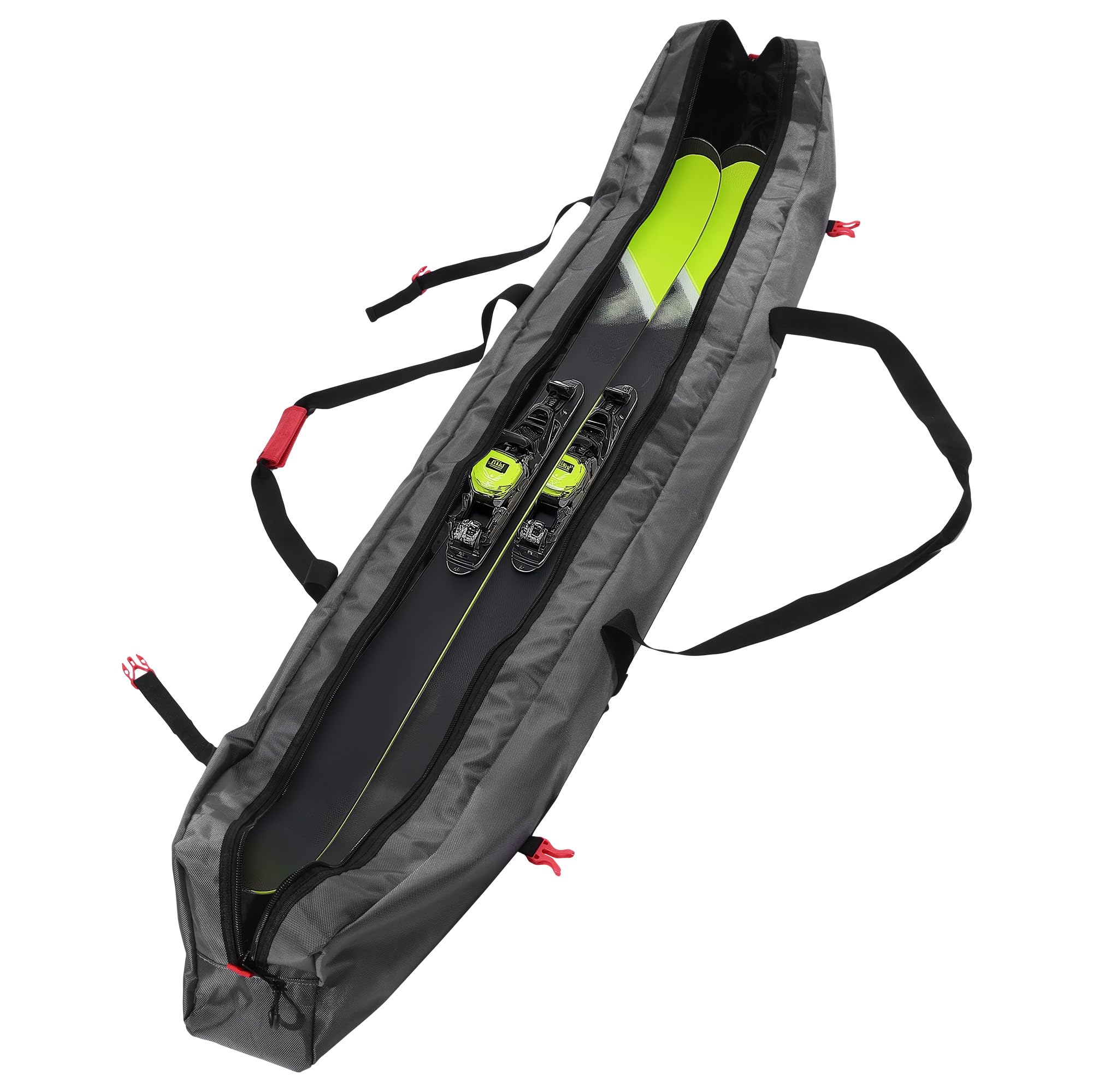 Navaris 170cm Padded Ski Bag | Durable 1680D Polyester Travel Case