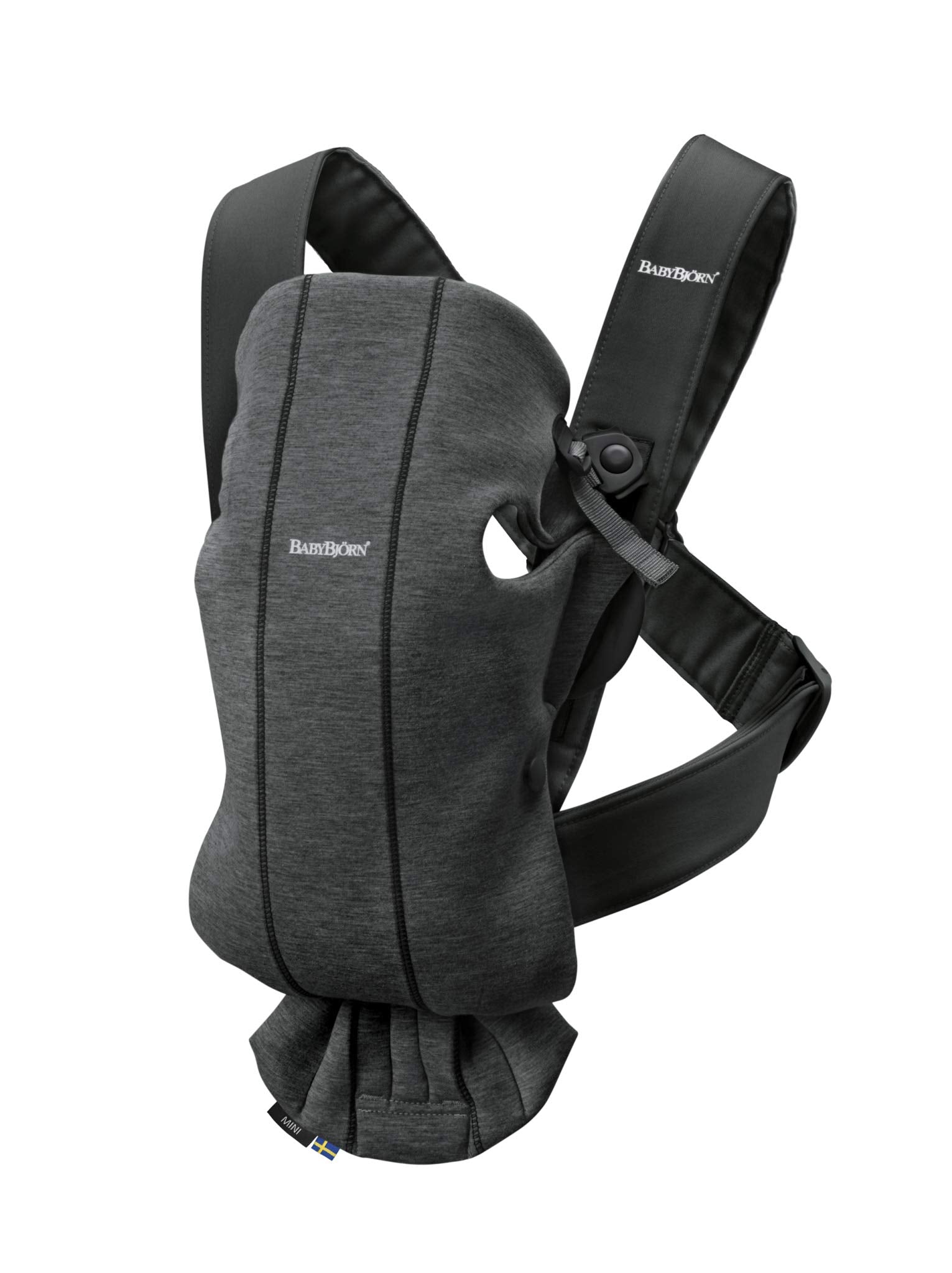 BabyBjörn Baby Carrier Mini – 3D Jersey Ergonomic Newborn - Charcoal Grey