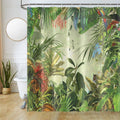Uiiooazy Forest Shower Curtain | Tropical Palm Leaves Waterproof Polyester