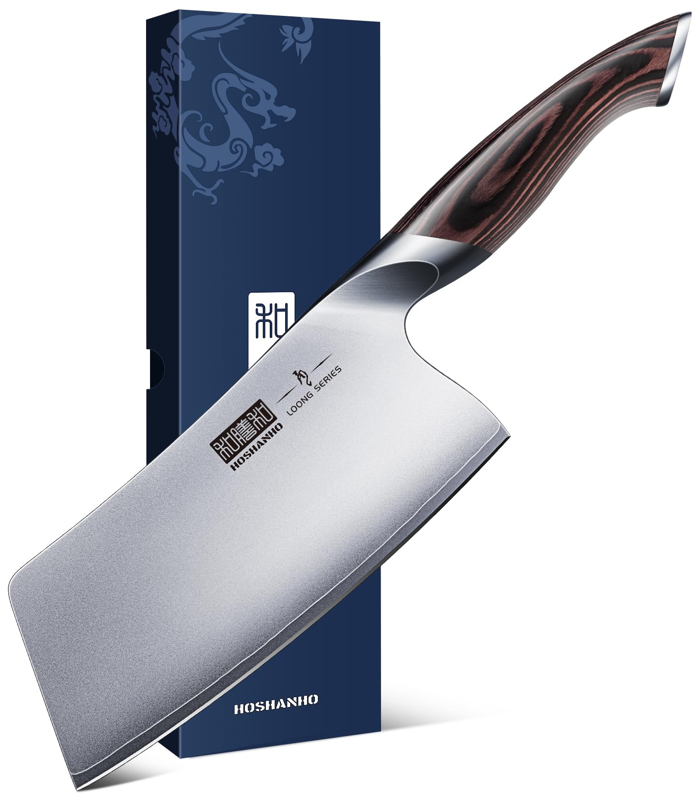 HOSHANHO 7 Inch Cleaver Knife | Japanese AUS-10 High Carbon Steel