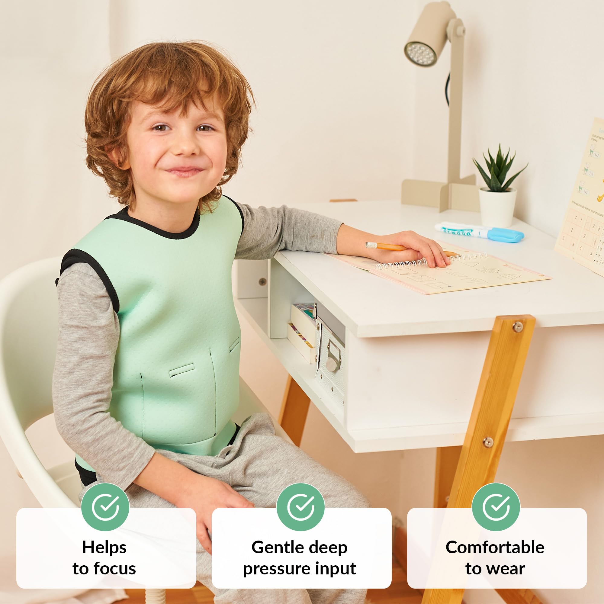 Jolof Store Weighted Vest for Kids – Adjustable Sensory Compression
