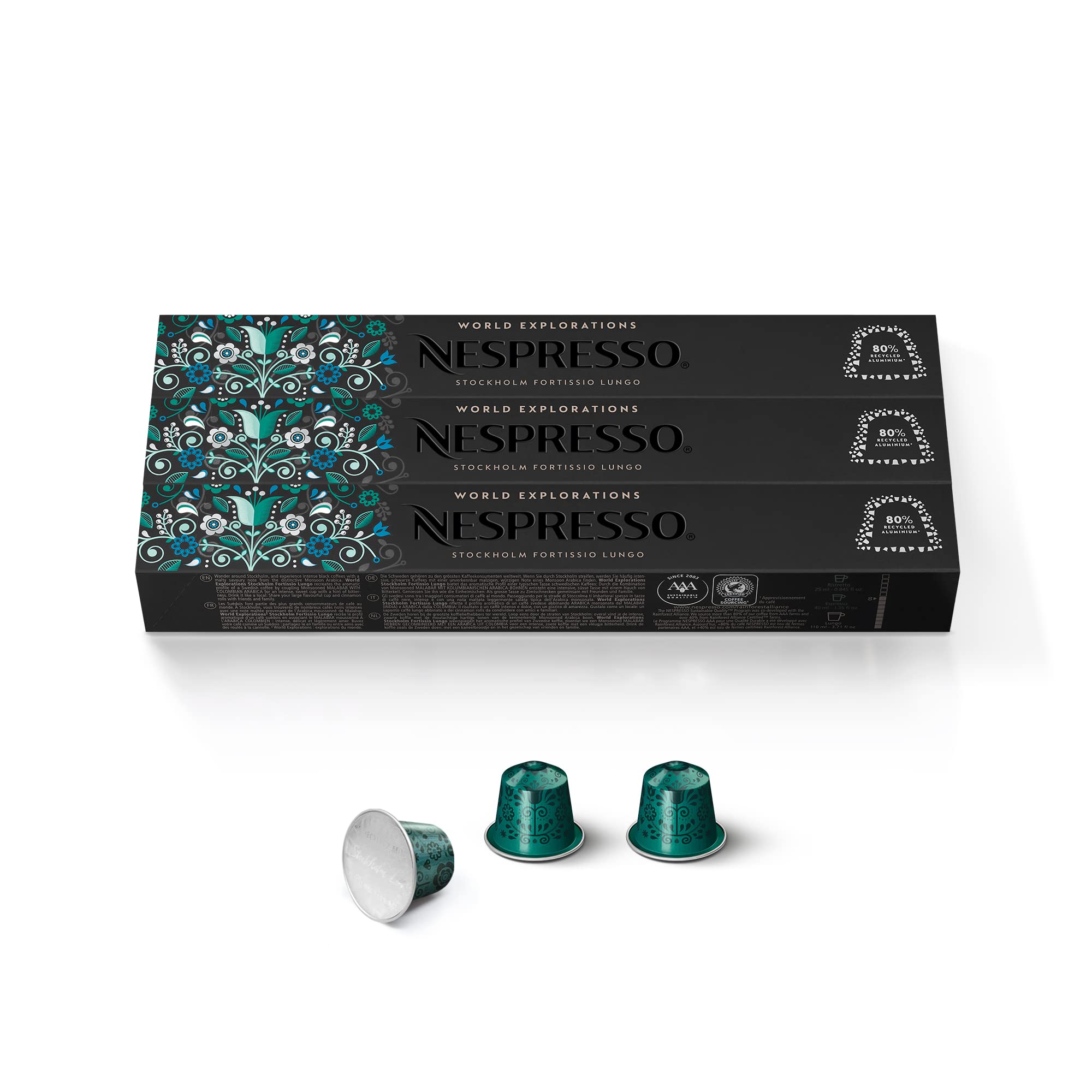 Nespresso Fortissio Lungo Coffee Pods – 30 Original Nestle Capsules