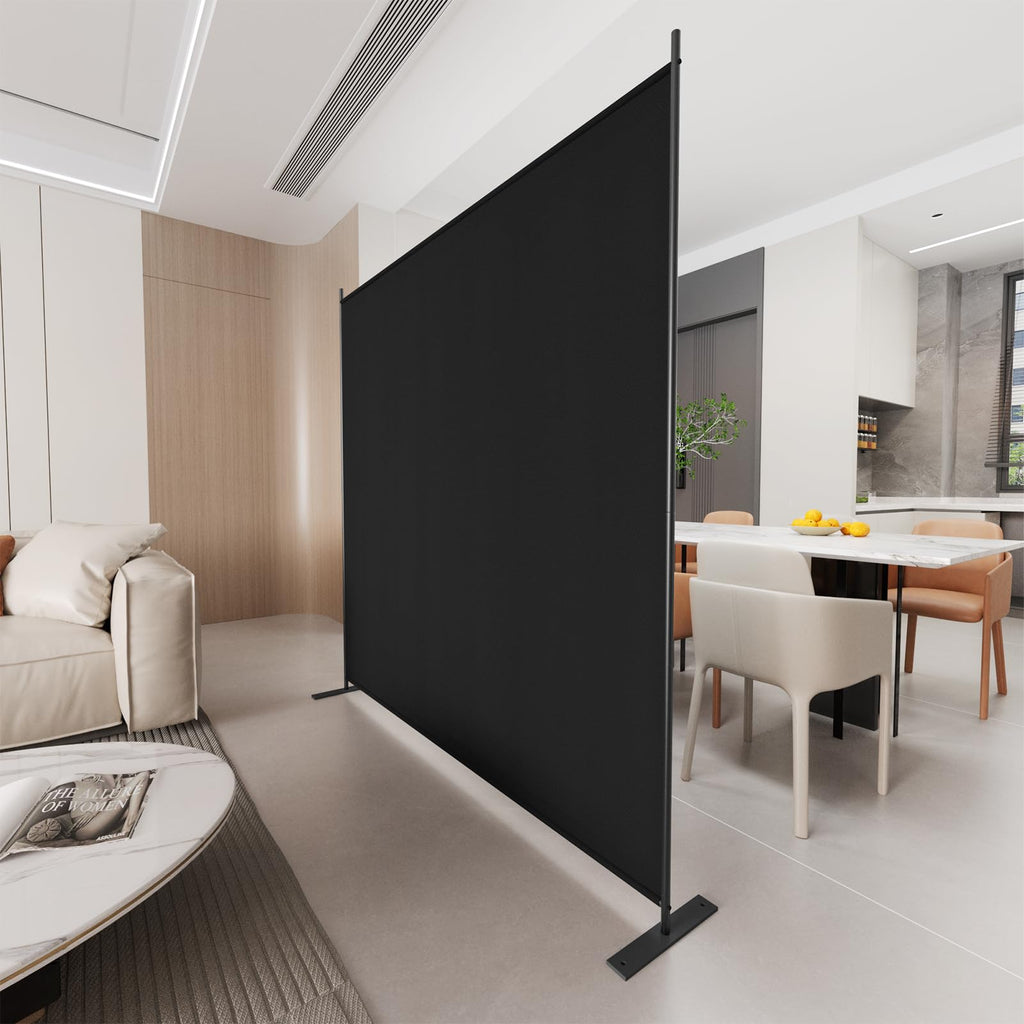 C-Hopetree 1 Panel Room Divider | 180cm Folding Privacy Screen – Black