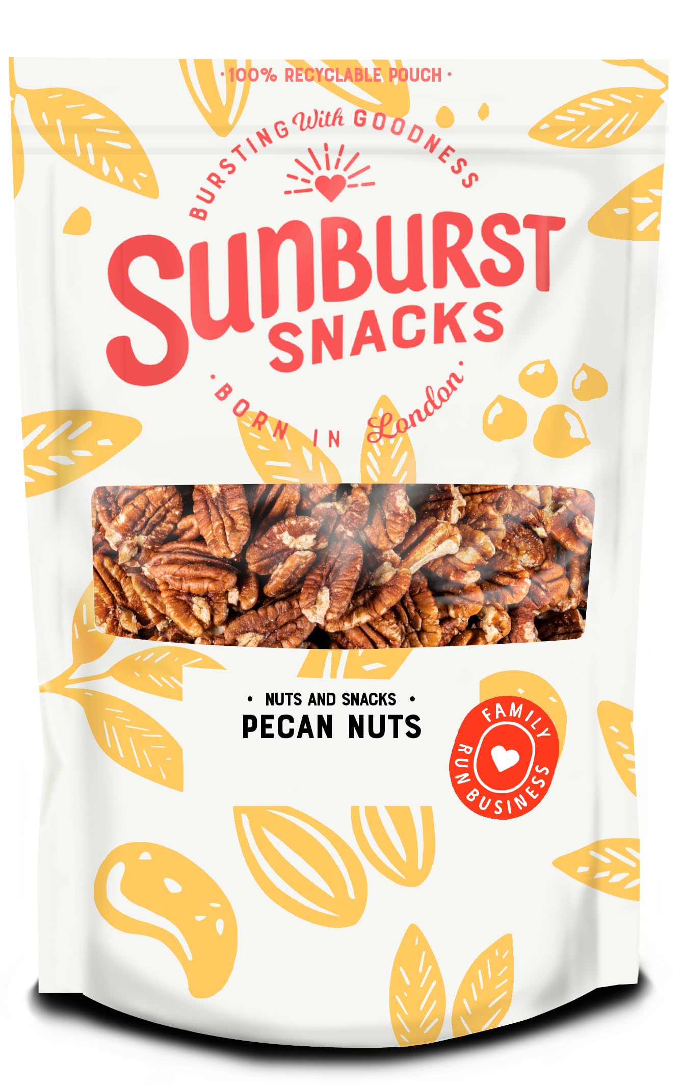 Sunburst Snacks Raw Pecans 1KG – Whole Natural Plant-Based Nut Snack