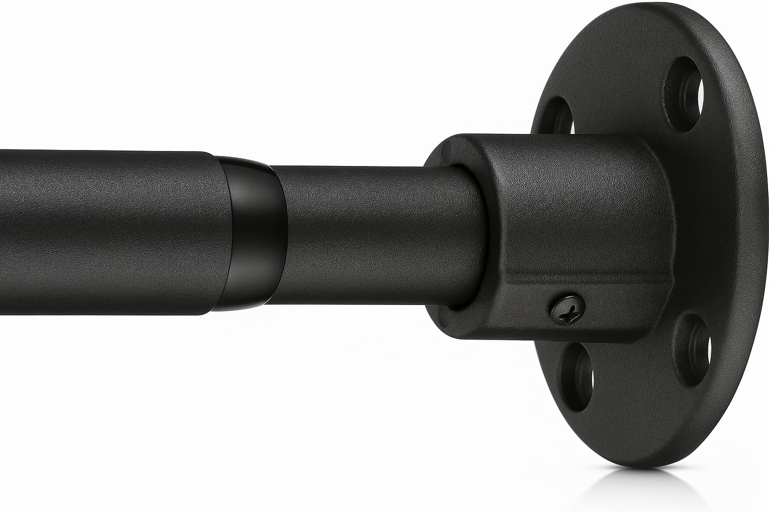Heavy Duty Industrial Shower Curtain Rod – Matte Black 28-76"