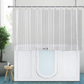 Short PEVA Shower Curtain Liner | Magnetic Bottom, 71x48"