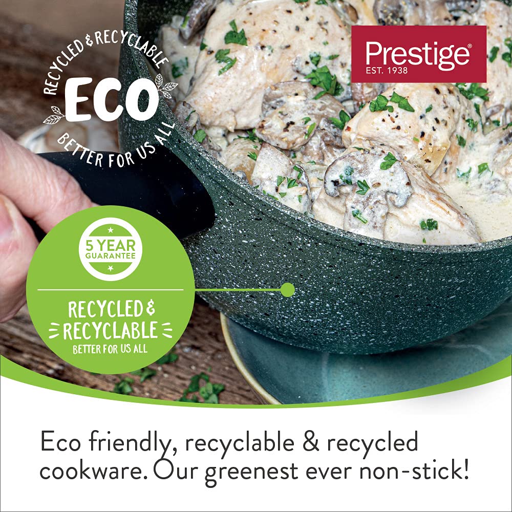 Prestige Eco Non-Stick 3 Piece Pan Set & Lid | Induction Ready Cookware