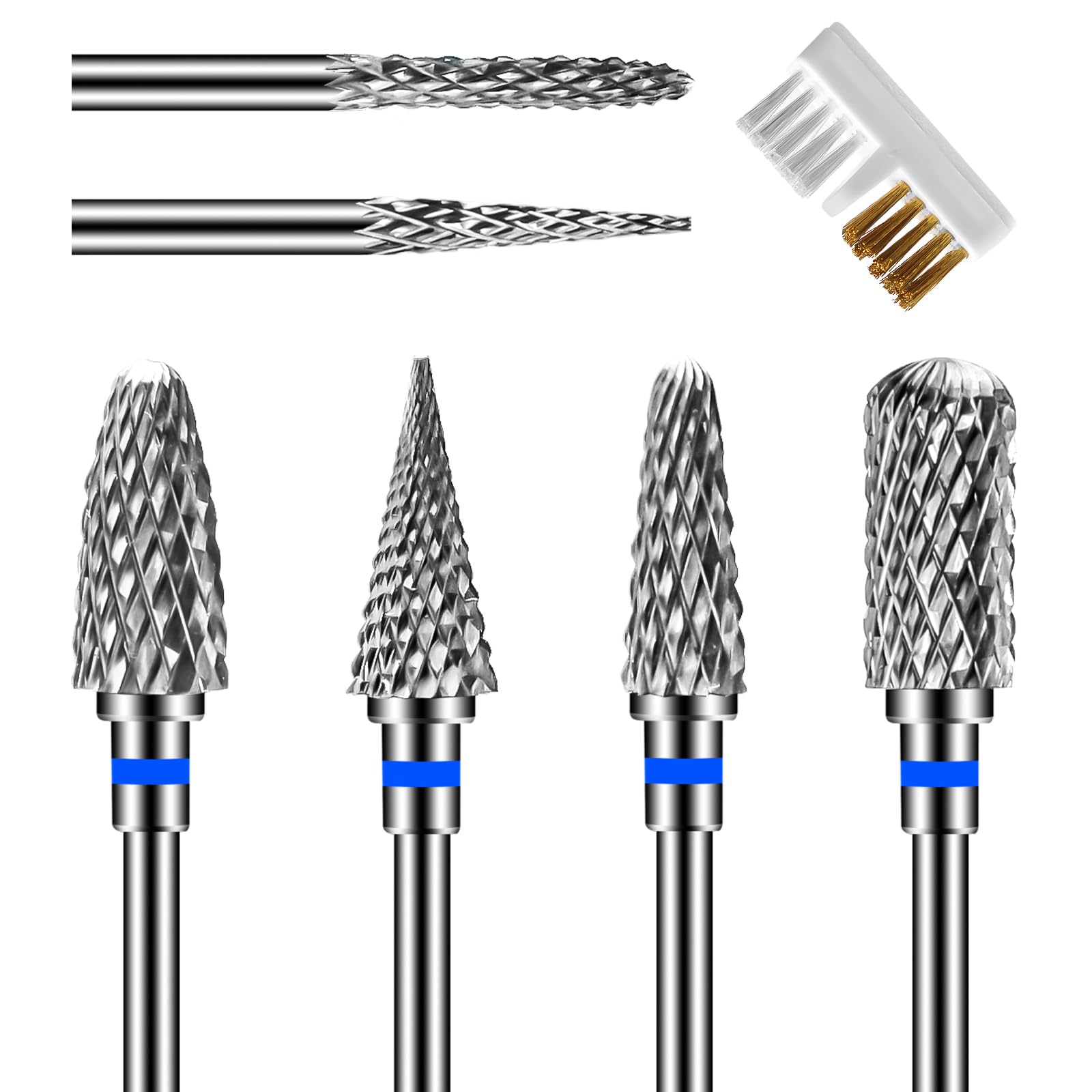 Diesisa 6 Pack Nail Drill Bits for Acrylic Nails - Professional Manicure Set