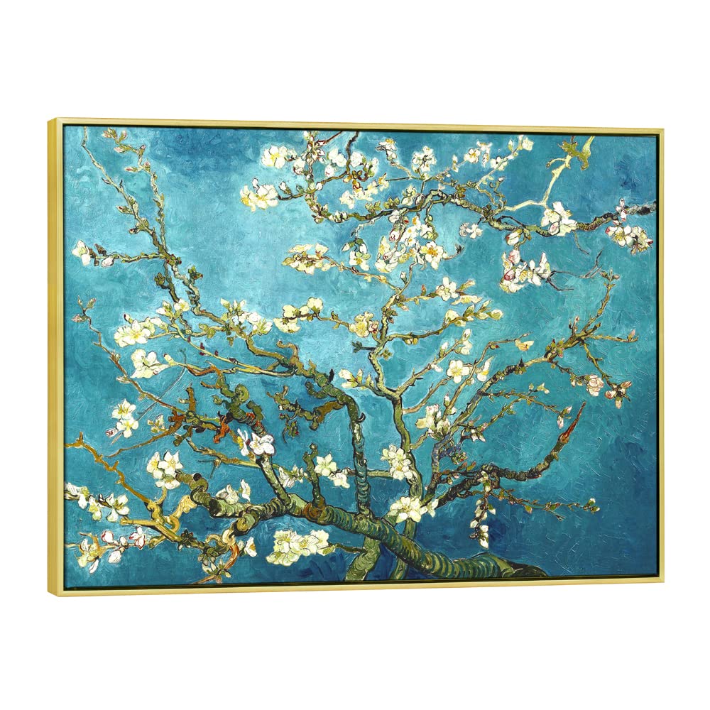 Jolof Store Van Gogh Almond Blossom Gold Framed Canvas Wall Art