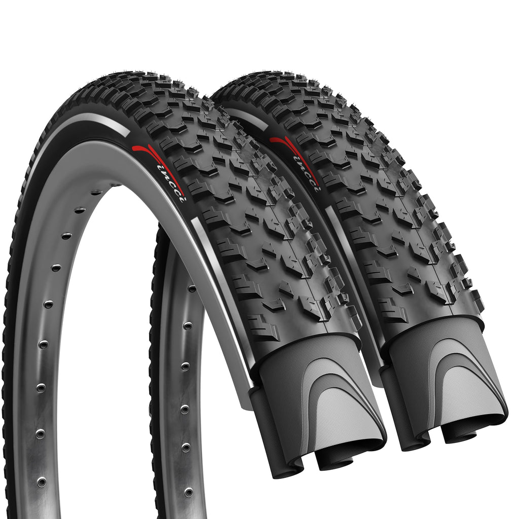 Fincci 27.5 x 2.10 Inch Foldable MTB Tyres - Reflective (Pack of 2)