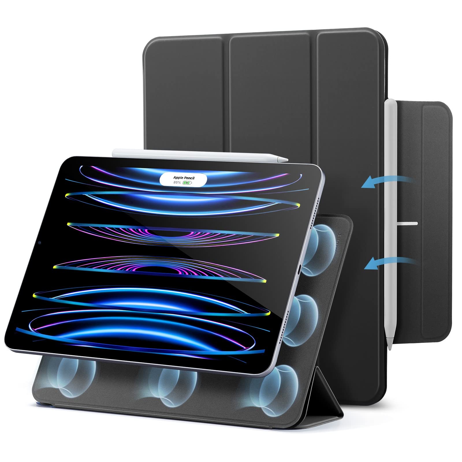 ESR iPad Pro 11 Case (2022-2020) – Rebound Magnetic Two-Way Stand, Black