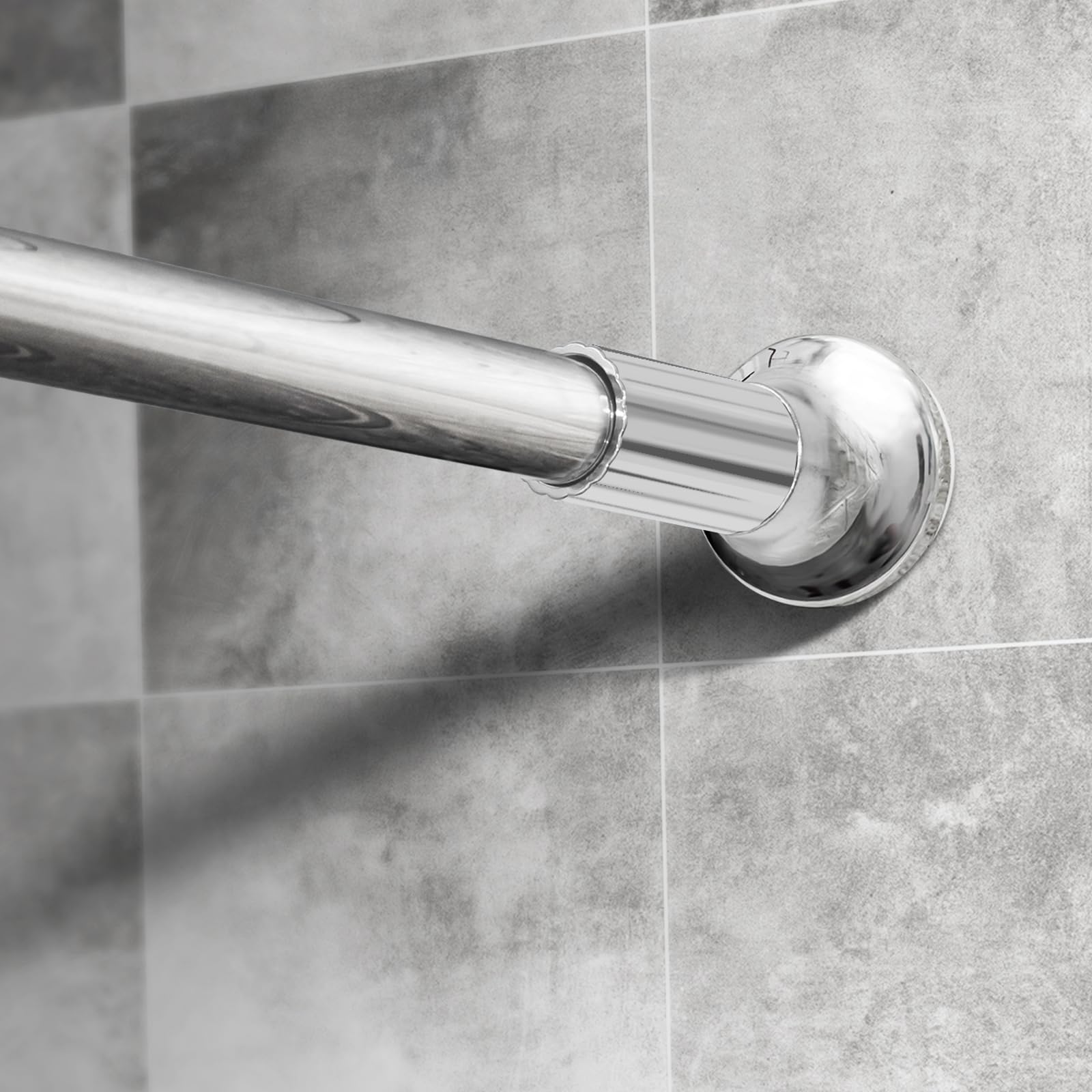 Dmore Stainless Steel Shower Curtain Rod | 150-175cm No Drill Tension Rail