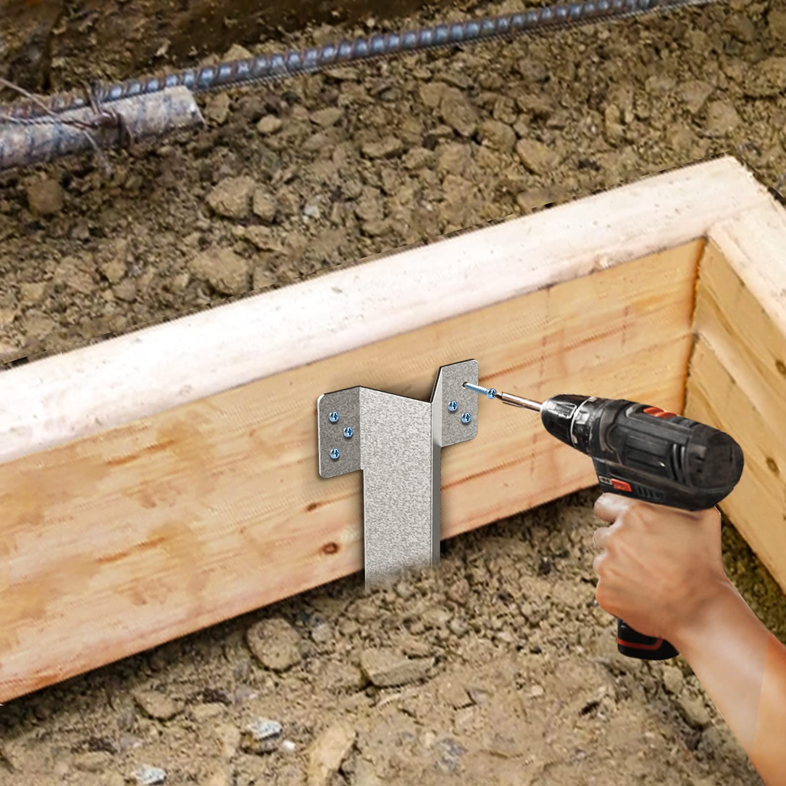 Heavy Duty Railway Sleeper Brackets | 20-Pack Galvanised Steel