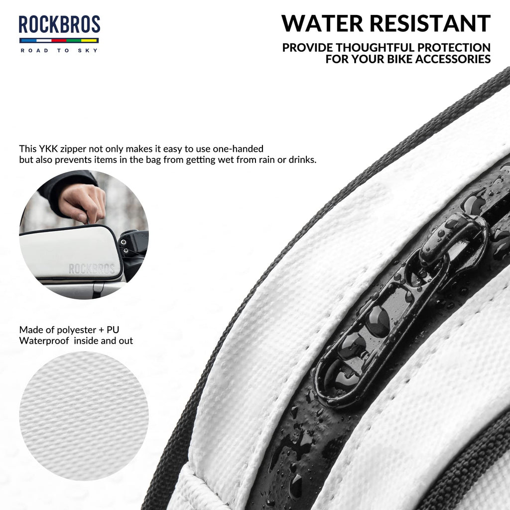 ROCKBROS Waterproof Bicycle Top Tube Frame Bag – 0.7L MTB & Road Bike
