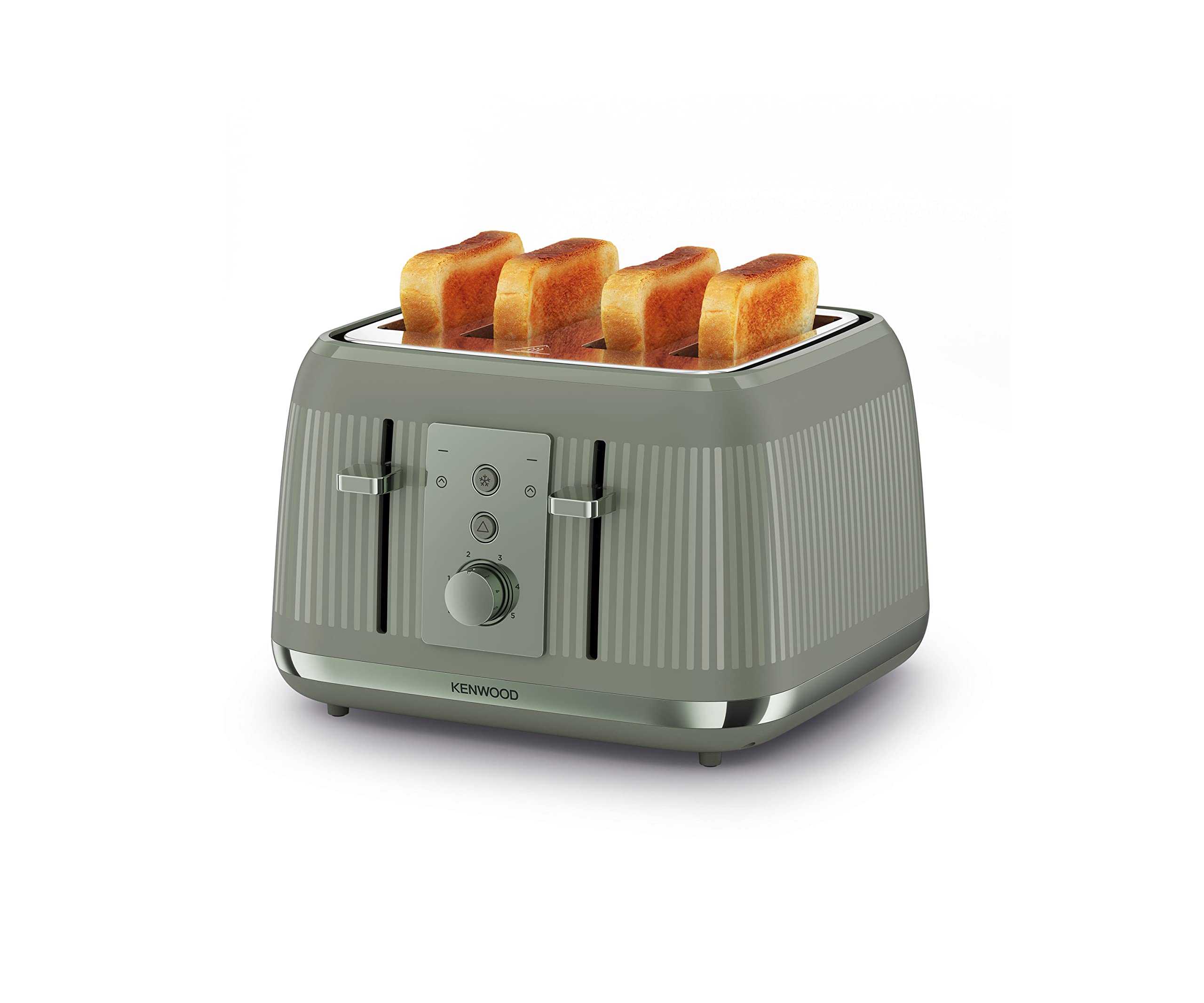 Kenwood Dusk 4-Slot Toaster – 1800W with 5 Browning Levels, Olive Green