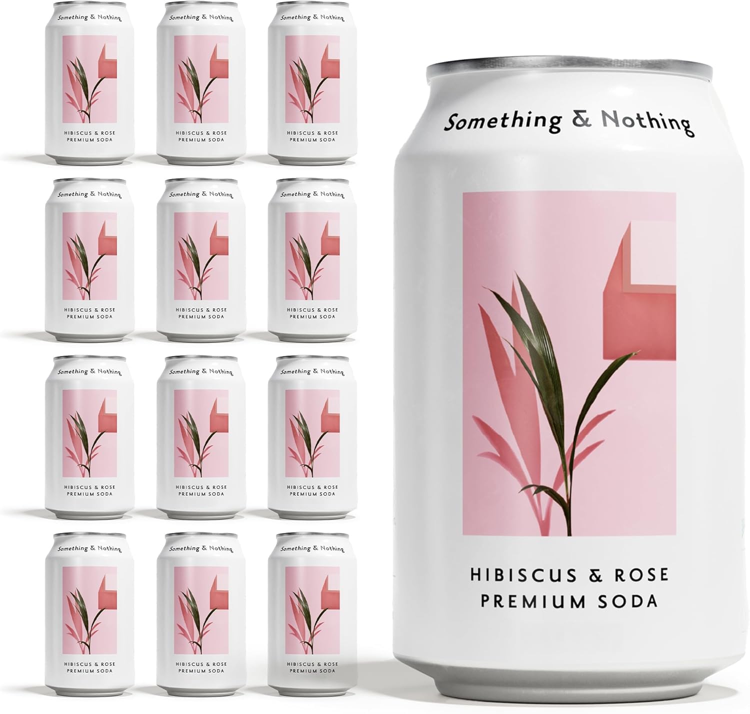 Something & Nothing Hibiscus & Rose Sparkling Water - 12 x 330ml