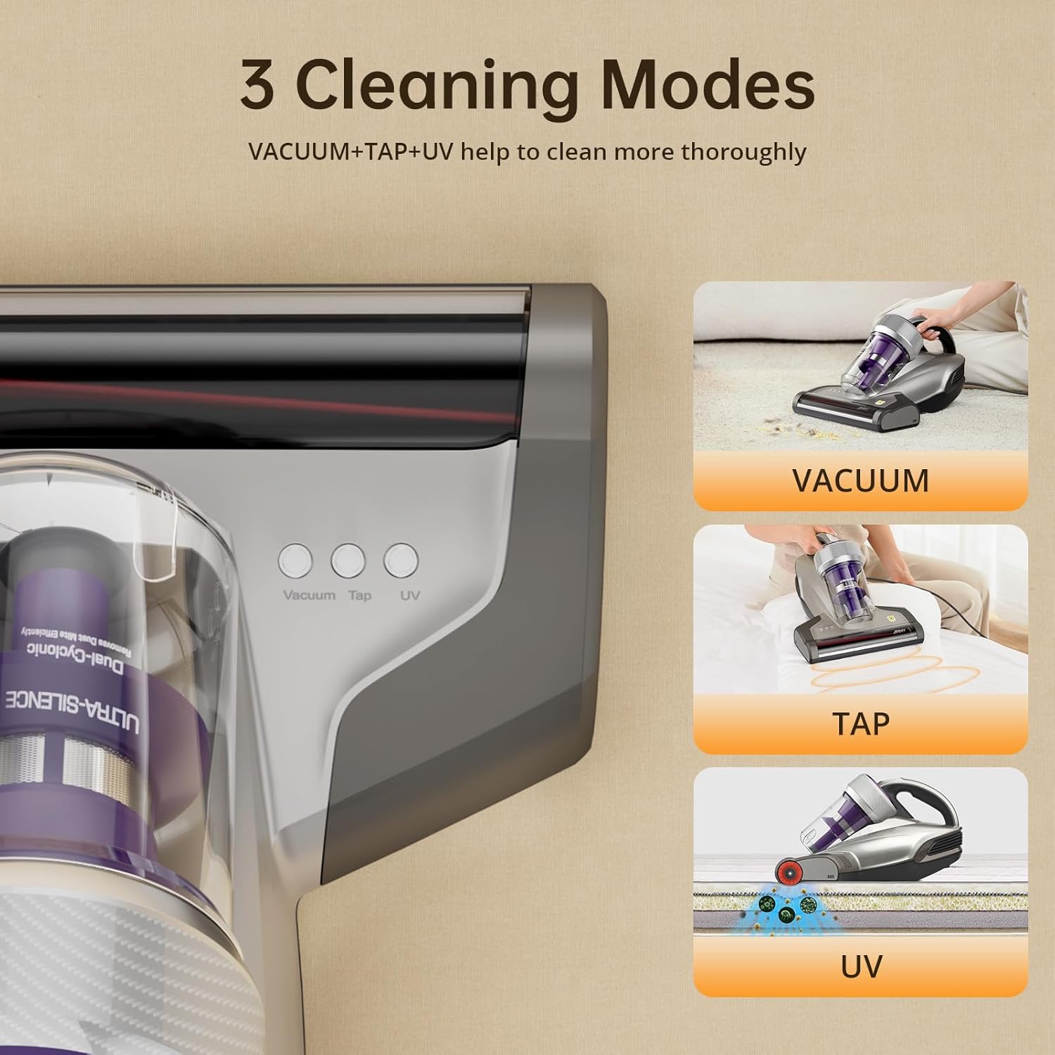 JIMMY JV35 Mattress Vacuum Cleaner | 700W Anti-Dust Mite UV Sterilizer