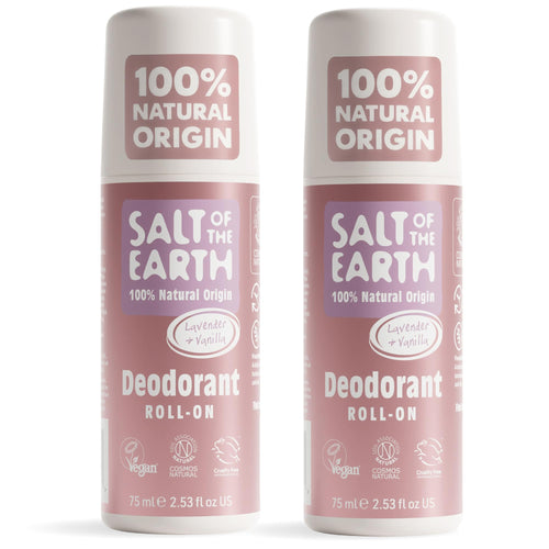 Salt of the Earth Natural Roll On Deodorant - Lavender & Vanilla 2 Pack