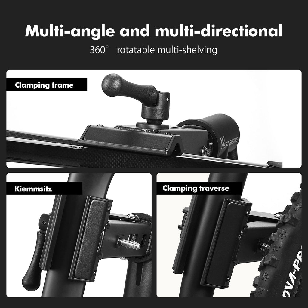 Mimoke 2-in-1 Bicycle Repair Stand | Carbon Steel Wall & Bench Mount