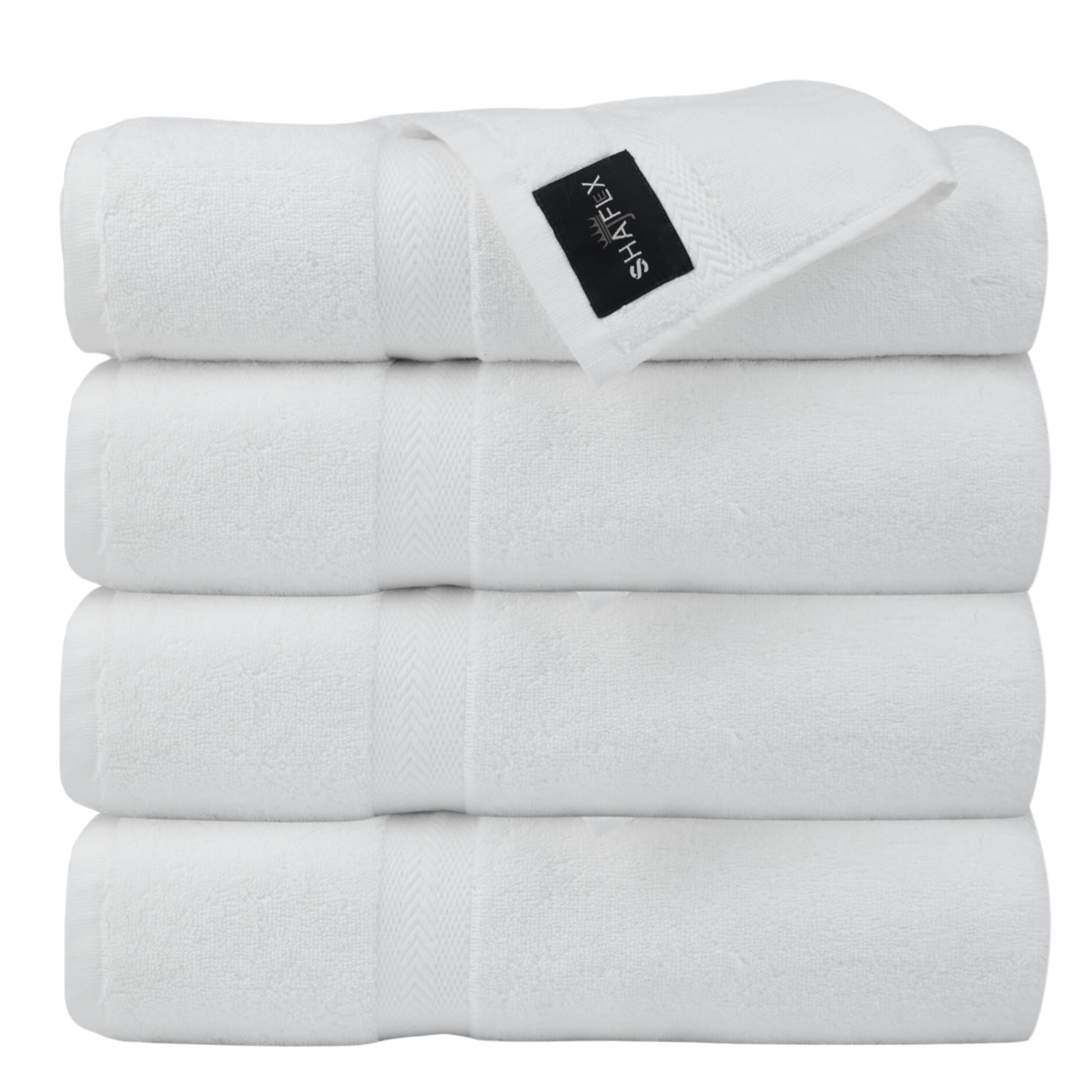 shajflex 4-Piece Bath Towel Set | 650 GSM 100% Cotton Luxury Sheets