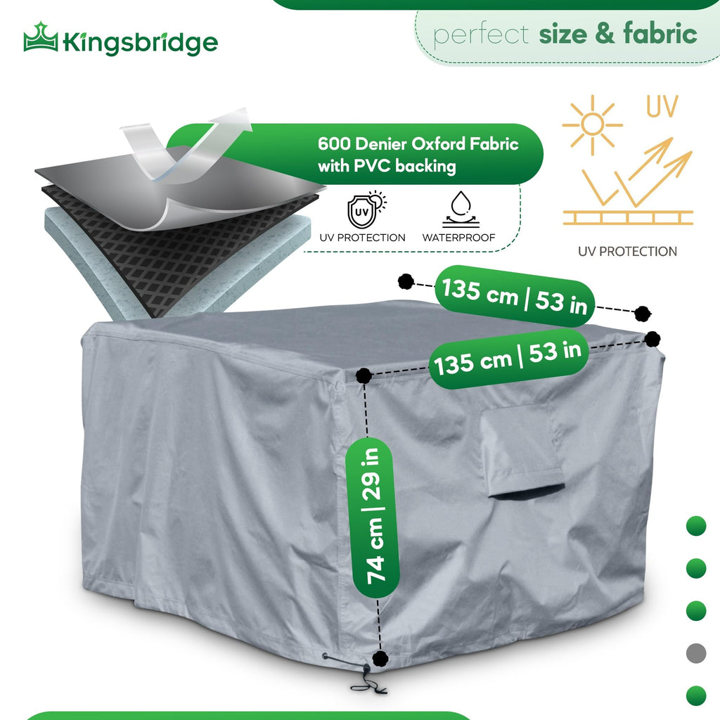 Kingsbridge 135cm Cube Garden Furniture Cover | 600D Heavy Duty Waterproof