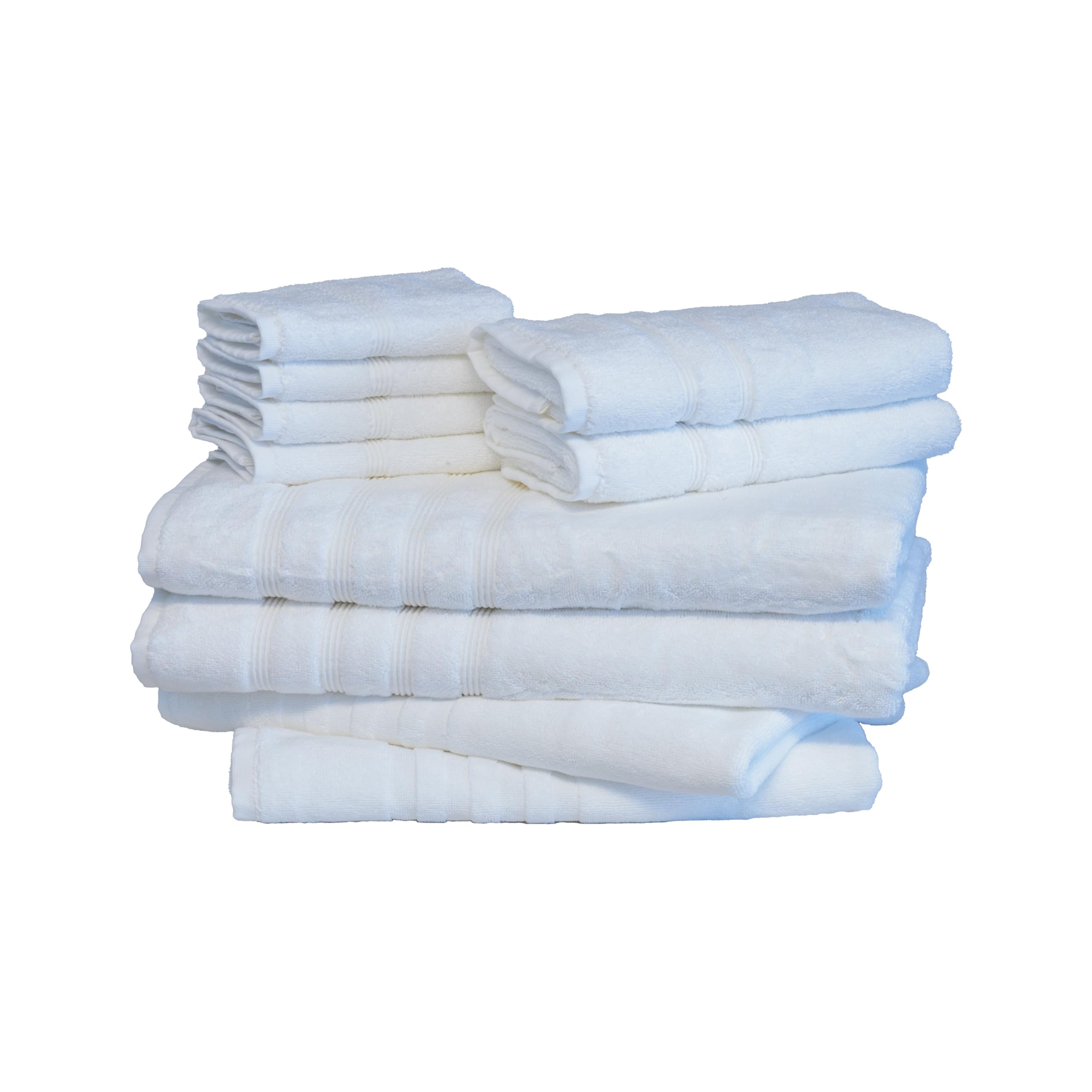 Mosobam 10pc Bamboo-Cotton Bath Bundle – Luxury Turkish Towels & Mats