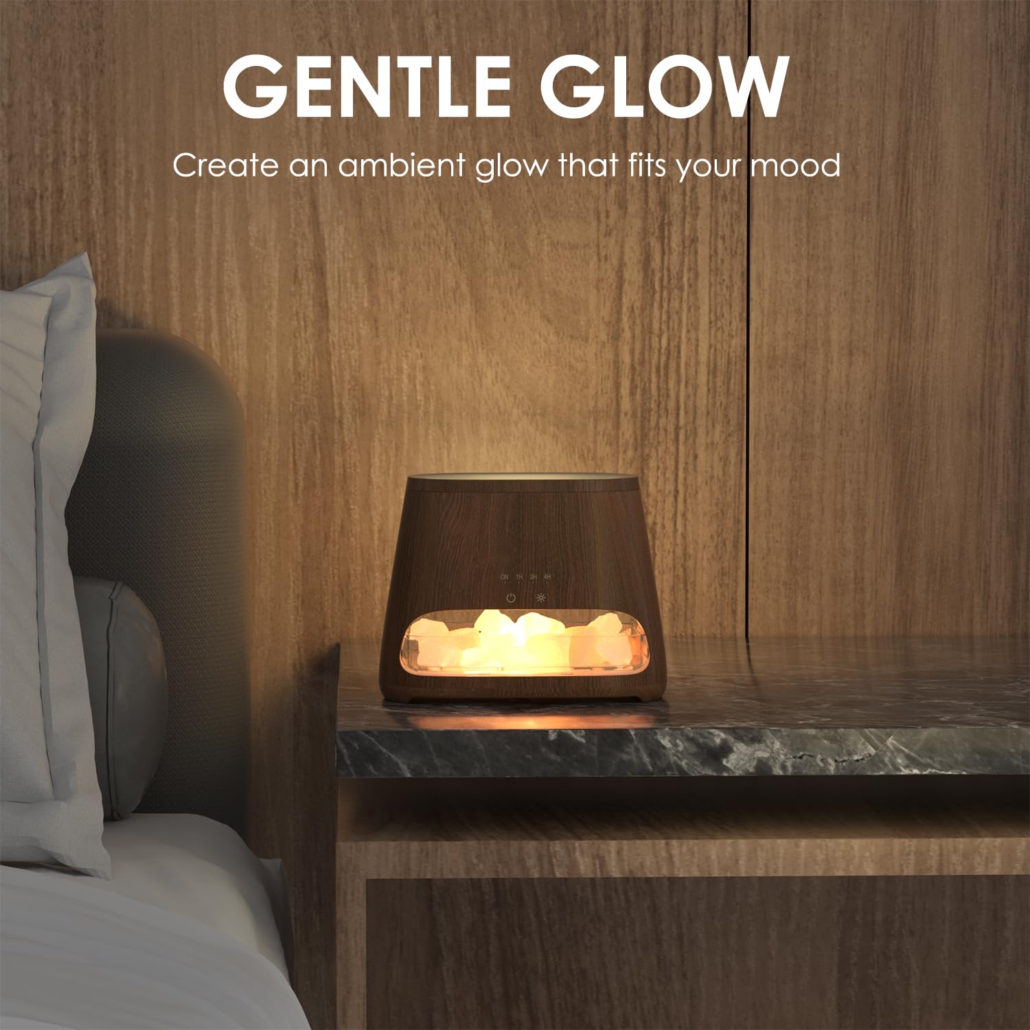 SALKING 2-in-1 Himalayan Salt Lamp & Ultrasonic Essential Oil Diffuser
